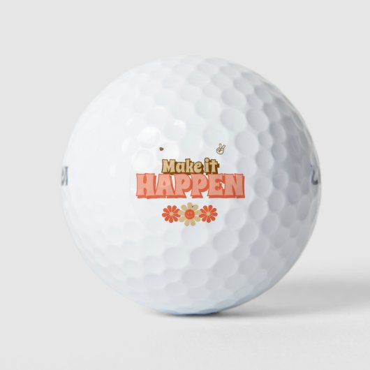 Laat het gebeuren in retro stijl golfballen (Voorkant)
