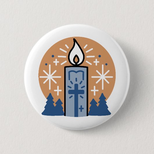 Laat het geloof helder schijnen ronde button 5,7 cm (Voorkant)