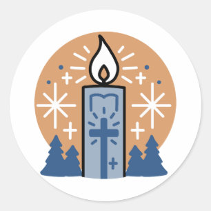 Laat het geloof helder schijnen ronde sticker