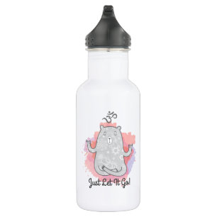 Laat het gewoon gaan Yoga Beer Waterfles