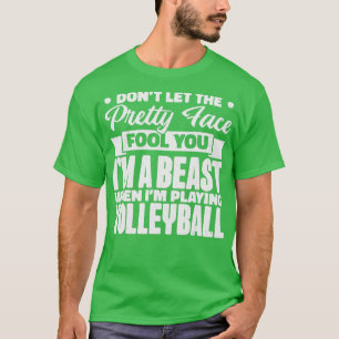 Laat het gezicht je volleybalmeisje zien t-shirt
