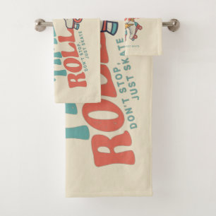 LAAT HET GOEDE TIMES ROL 80'S SCHAATS VAN DE RETRO BAD HANDDOEK