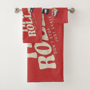 LAAT HET GOEDE TIMES ROL 80'S SCHAATS VAN DE RETRO BAD HANDDOEK