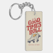 LAAT HET GOEDE TIMES ROL 80'S SCHAATS VAN DE RETRO SLEUTELHANGER (Voorkant Links)