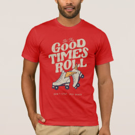 LAAT HET GOEDE TIMES ROL 80'S SCHAATS VAN DE RETRO T-SHIRT