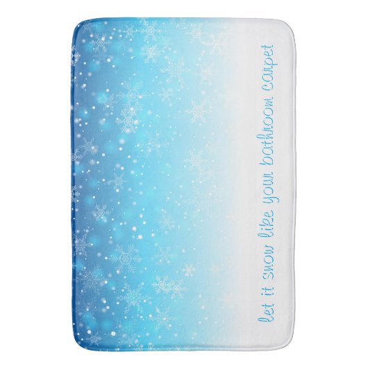 Laat het groot sneeuwen badmat (Voorkant Verticaal)