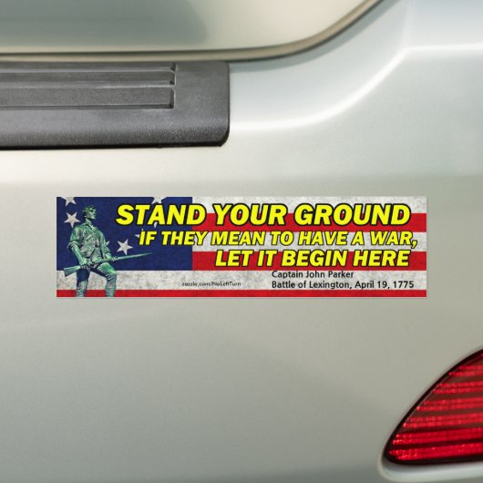 Laat het hier beginnen Bumpersticker (Op auto)