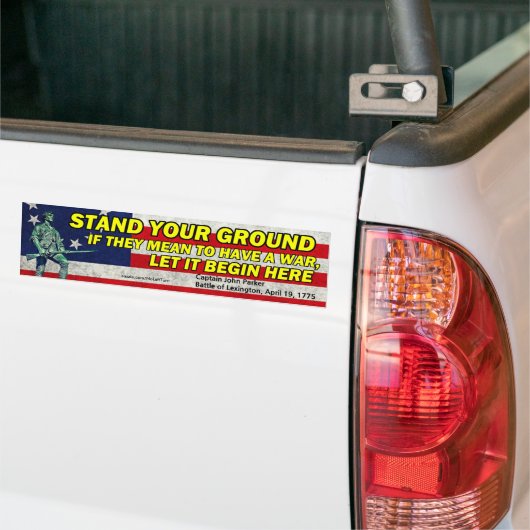 Laat het hier beginnen Bumpersticker (Op Truck)