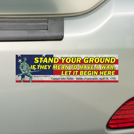Laat het hier beginnen bumpersticker (Op auto)