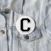 Laat het Initiaal Letter C in zwarte Button doorlo (In situ)