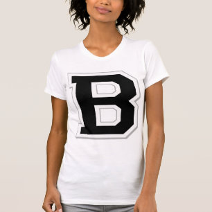 Laat het Initiaal met Letter B Black Women's T-shi T-shirt