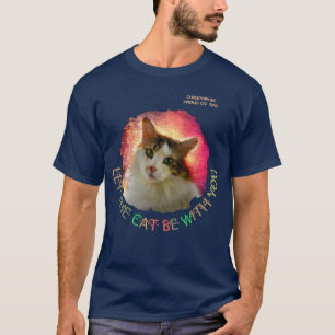 Laat het katje bij je  zijn t-shirt