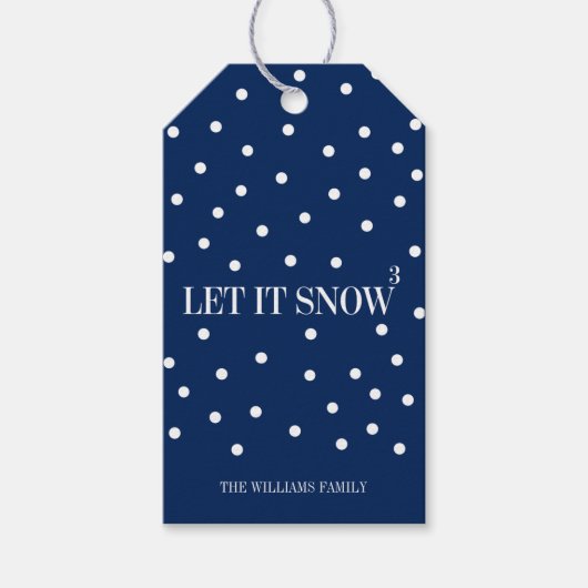 Laat het kerstcadeautje Label sneeuwen Cadeaulabel (Voorkant)