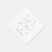 Laat het kerstfeest sneeuwen servet (Hoek)