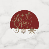 Laat het kerstfeestdag sneeuwen confetti (Kleine voorkant)