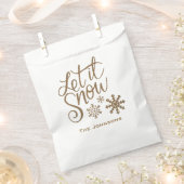 Laat het kerstfeestfeest Sneeuwen Favor Bag Bedankzakje (Geknipt)