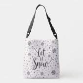 Laat het kerstkalligrafie sneeuwen | Crossbody Bag Tas (Achterkant)