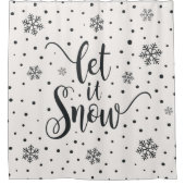 Laat het kerstkalligrafie sneeuwen | Schoengordijn Douchegordijn (Voorkant)