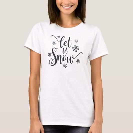 Laat het kerstkalligrafie sneeuwen | SHIRT (Voorkant)