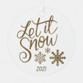 Laat het kerstversiering sneeuwen metalen ornament (Voorkant)