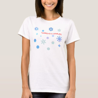 Laat het Kleurenkeuze achtergrond sneeuwen T-shirt