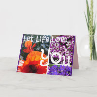 Laat het leven van je Floral Greetings goed Kaart 