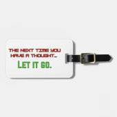 Laat het los. bagagelabel (Voorkant horizontaal)