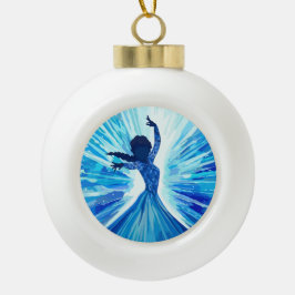 Laat het los keramische bal ornament