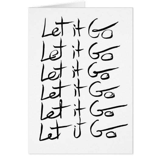 Laat het los! Motivatie kalligrafie (Voorkant)