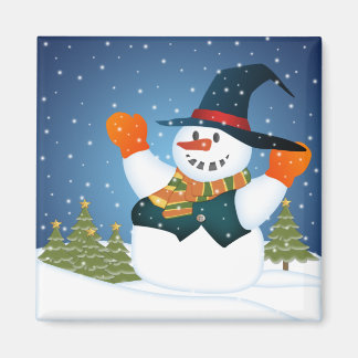 Laat het Man sneeuwen! Magneet