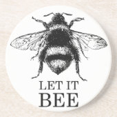 Laat het Natuur Bumble Bee zijn Zandsteen Onderzetter (Voorkant)