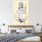 laat het  nautische poster van de zeilboot instell canvas afdruk (Insitu (Slaapkamer))