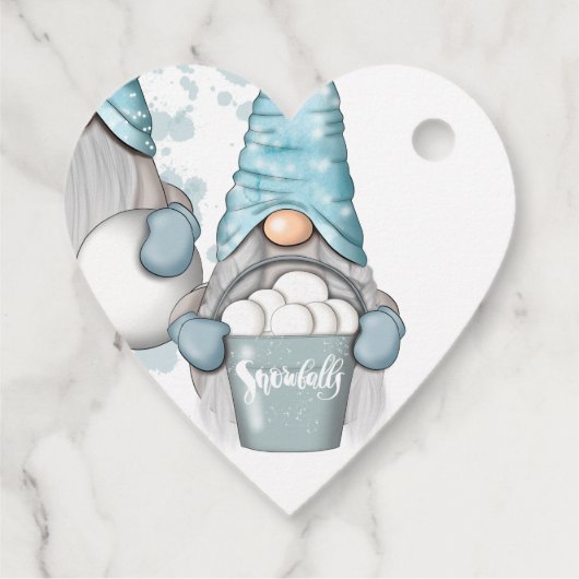 Laat het noordse gnomen sneeuwen bedankjes labels (Achterkant)