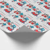 Laat het nu Cartoon Snowman Sneeuweren Cadeaupapier (Hoek)