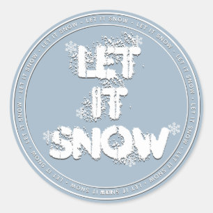 Laat het nu Sticker Wintry Blue Sneeuwen