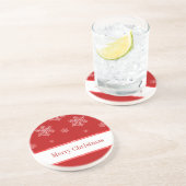 Laat het Onderzetter sneeuwen, rood (Zijkant)