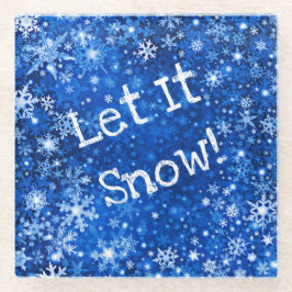 Laat het Onderzetter van het douaneglas sneeuwen