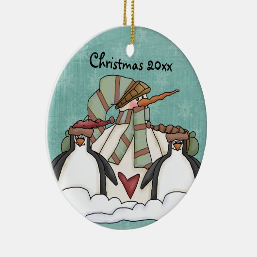 Laat het Ornament Snowman Keepomwille Sneeuwen (Rechts)