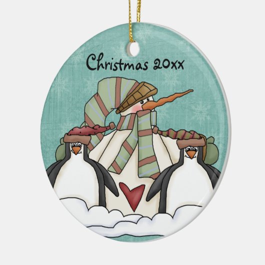 Laat het Ornament Snowman Keepomwille Sneeuwen (Links)