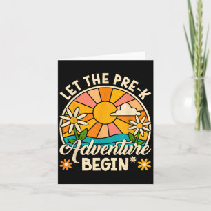 Laat het Pre-k Avontuur Begin Retro Eerste Dag Van Kaart
