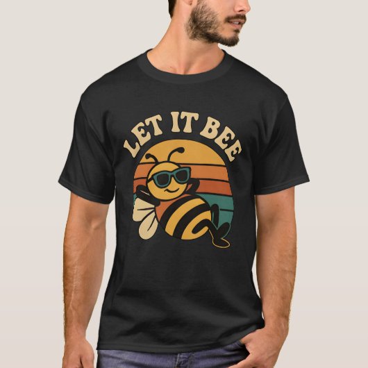 Laat het retro grappige bij zijn t-shirt (Voorkant)