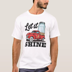 Laat het schijnen vintage vrachtwagen t-shirt