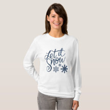 Laat het shirt Sneeuwen met kerst