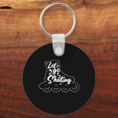 Laat het Skater Rollerblading Gift van het Skater  Sleutelhanger (Voorkant)