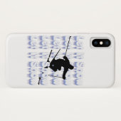 Laat het skiër iPhone Case (Achterkant (horizontaal))
