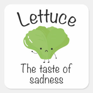 Laat het smaken van de spijsvertering los vierkante sticker