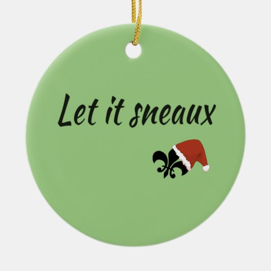 Laat het Sneaux Louisiana Cajun kerstversiering Keramisch Ornament (Voorkant)