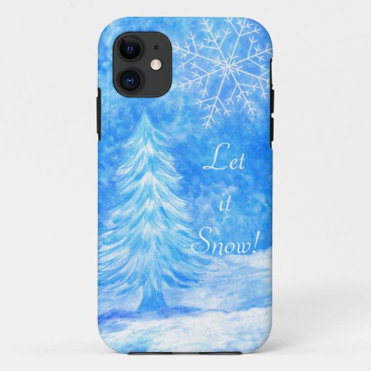 Laat het Sneeuw iPhone Case (Achterkant)