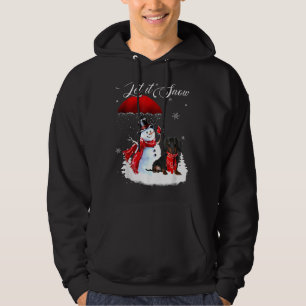 Laat het sneeuw-Shirt dachshund en Snowman rukken Hoodie