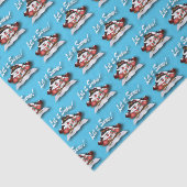 Laat het Sneeuw Sledding Sneeuwmannen Tissuepapier (Detail)